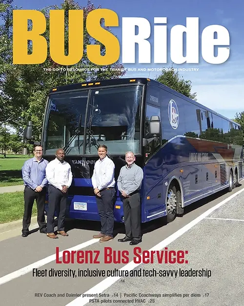 Lorenz Bus Service featured on the cover of BUS Ride magazine: Fleet diversity, inclusive culture and tech-savvy leadership